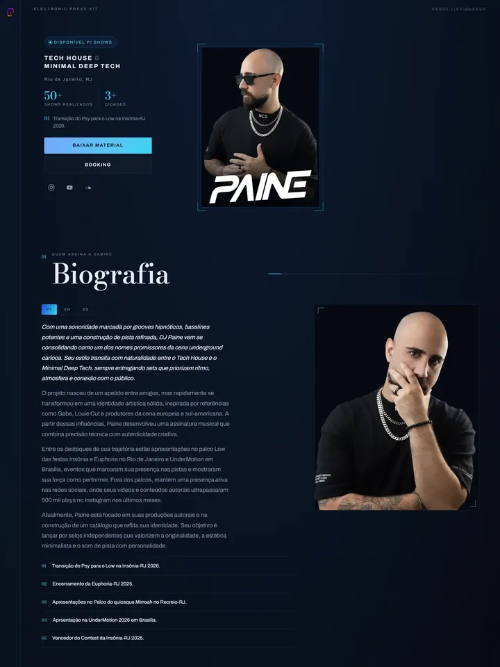 Template Frost do Presskitei