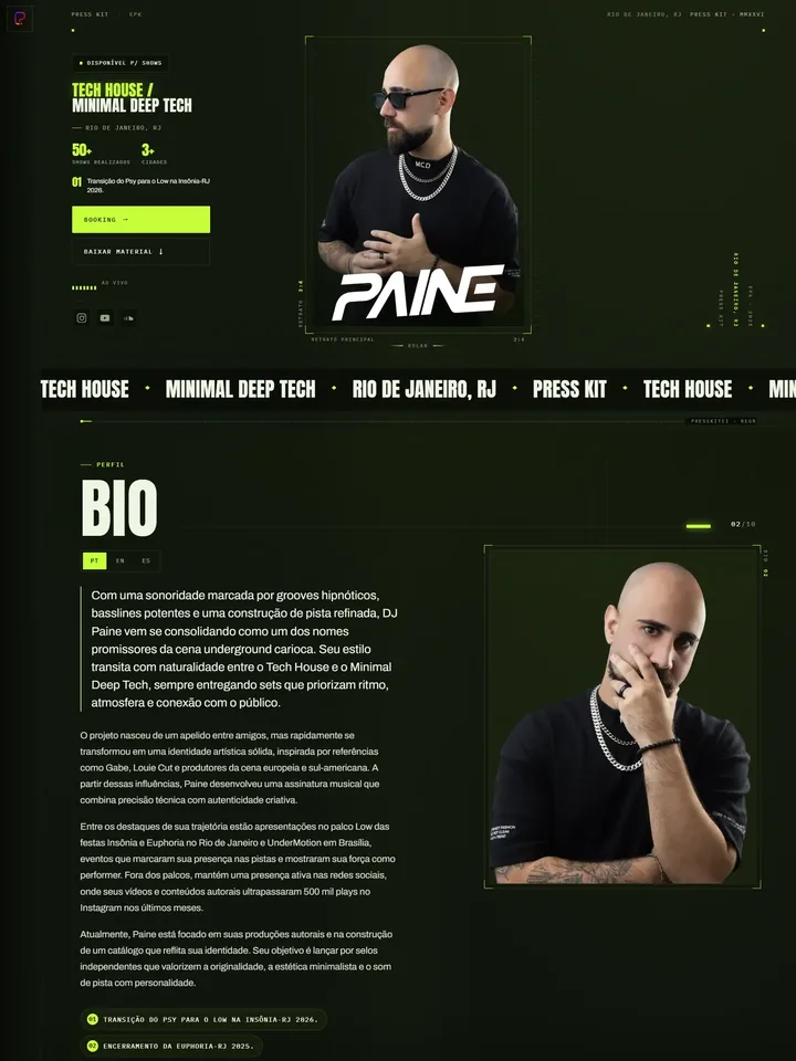 Template Neon do Presskitei